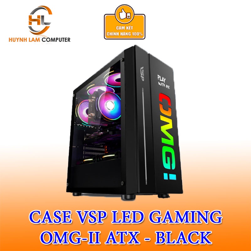 Vỏ máy tính Case VSP OMG II ATX LED Gaming (ĐEN) - Hãng phân phối