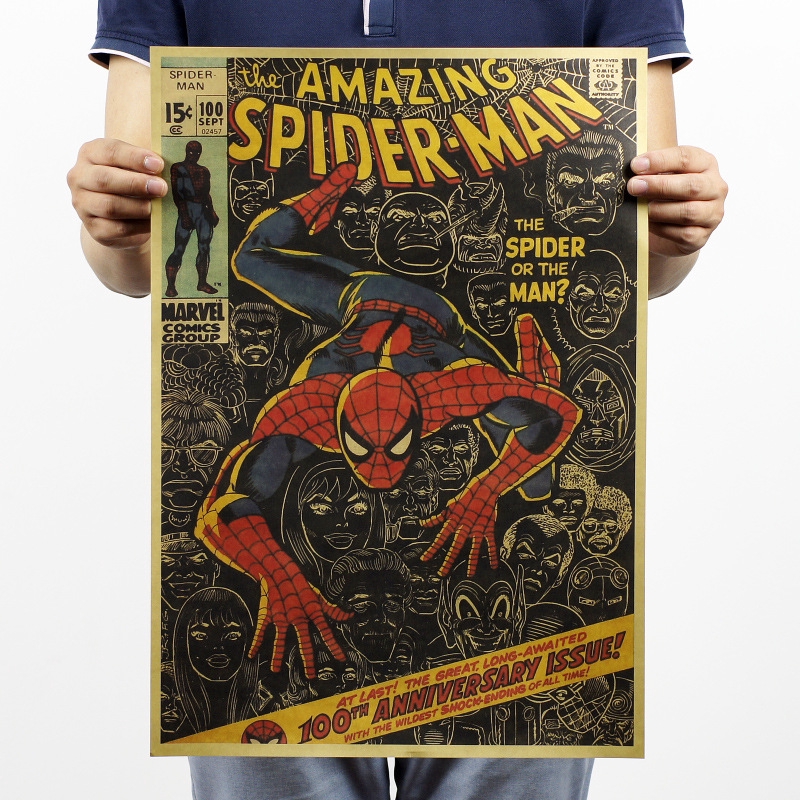 Tranh tô màu nhân vật siêu anh hùng Marvel Spider-Man độc đáo thú vị