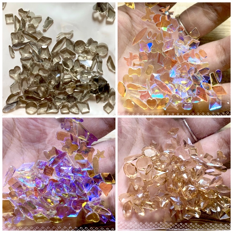 Đá chân bằng, đá pha lê Aurora, đá pha lê trang trí nail