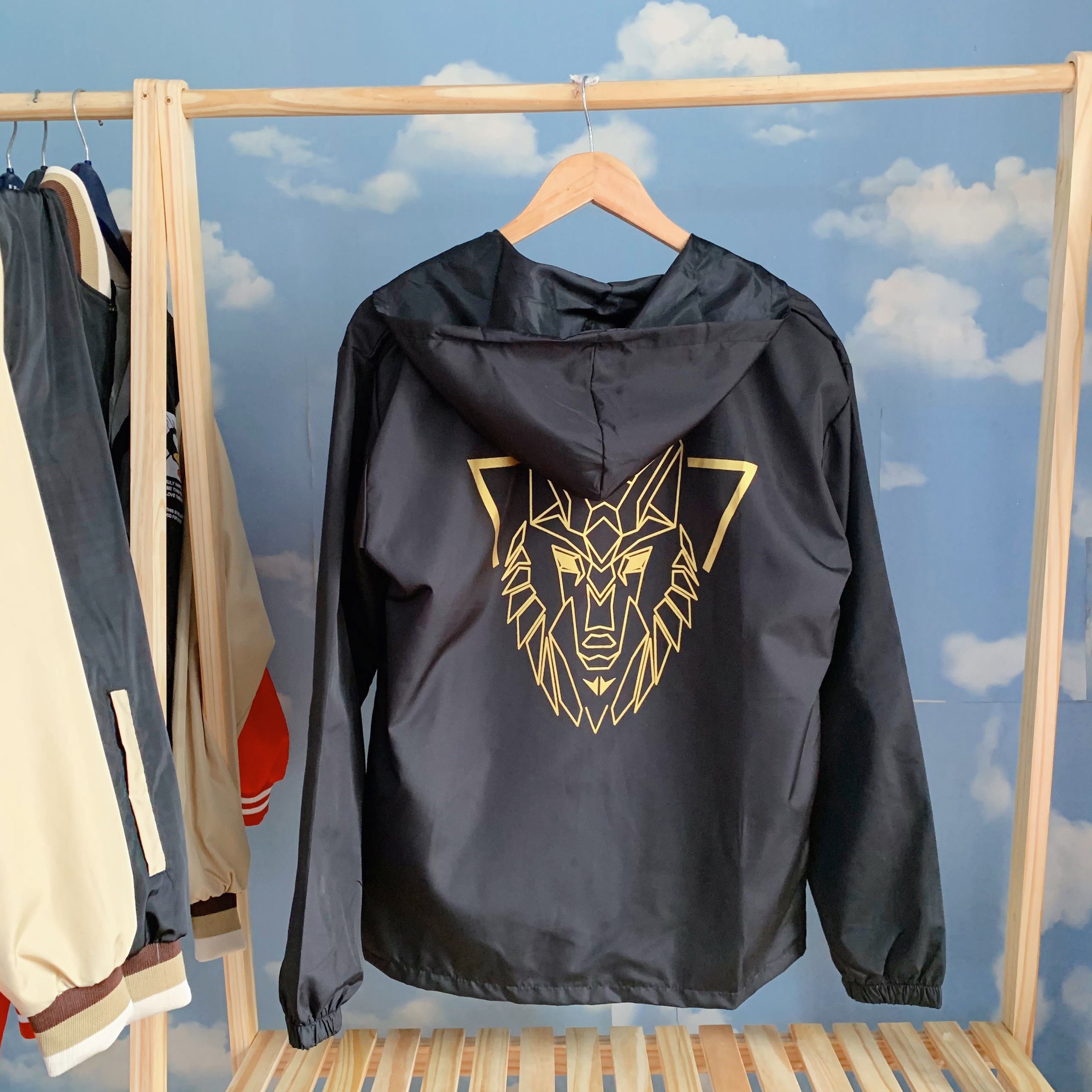 Áo Khoác Dù Jacket 2 Lớp  Unisex Form Rộng Nam Nữ Khóa Kéo Có Nón LION (Kèm ảnh thật Shop tự chụp) | BigBuy360 - bigbuy360.vn