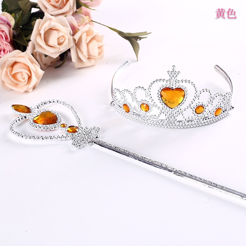 Trâm cài tóc và cài tóc phối hình vương miện kiểu Nữ Hoàng Băng Giá cho bé gái