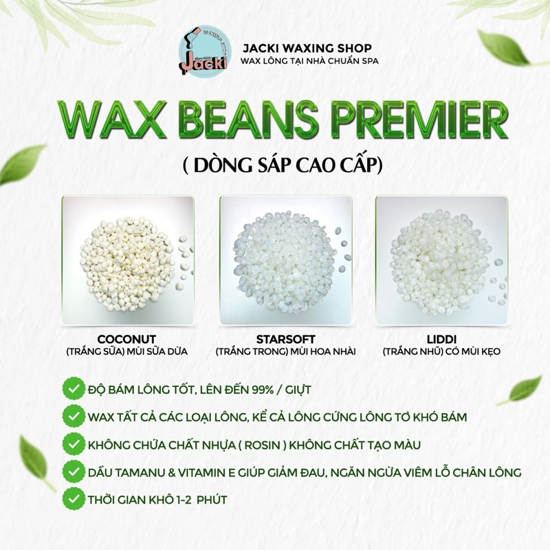 Sáp Wax Lông Nóng, Sáp Premier Siêu Bám Lông, Wax Bean