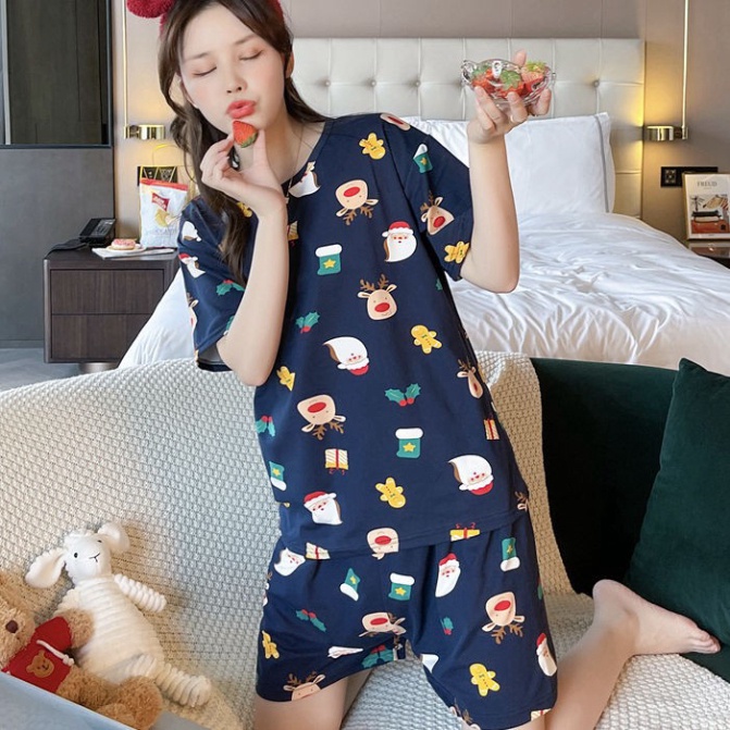 [FreeShip Giá Sập Sàn] Đồ Ngủ Nữ Cute Cộc Tay Cottong Vận Động Thoải Mái Thoáng Mát Chất Bao Đẹp Mềm Mịn