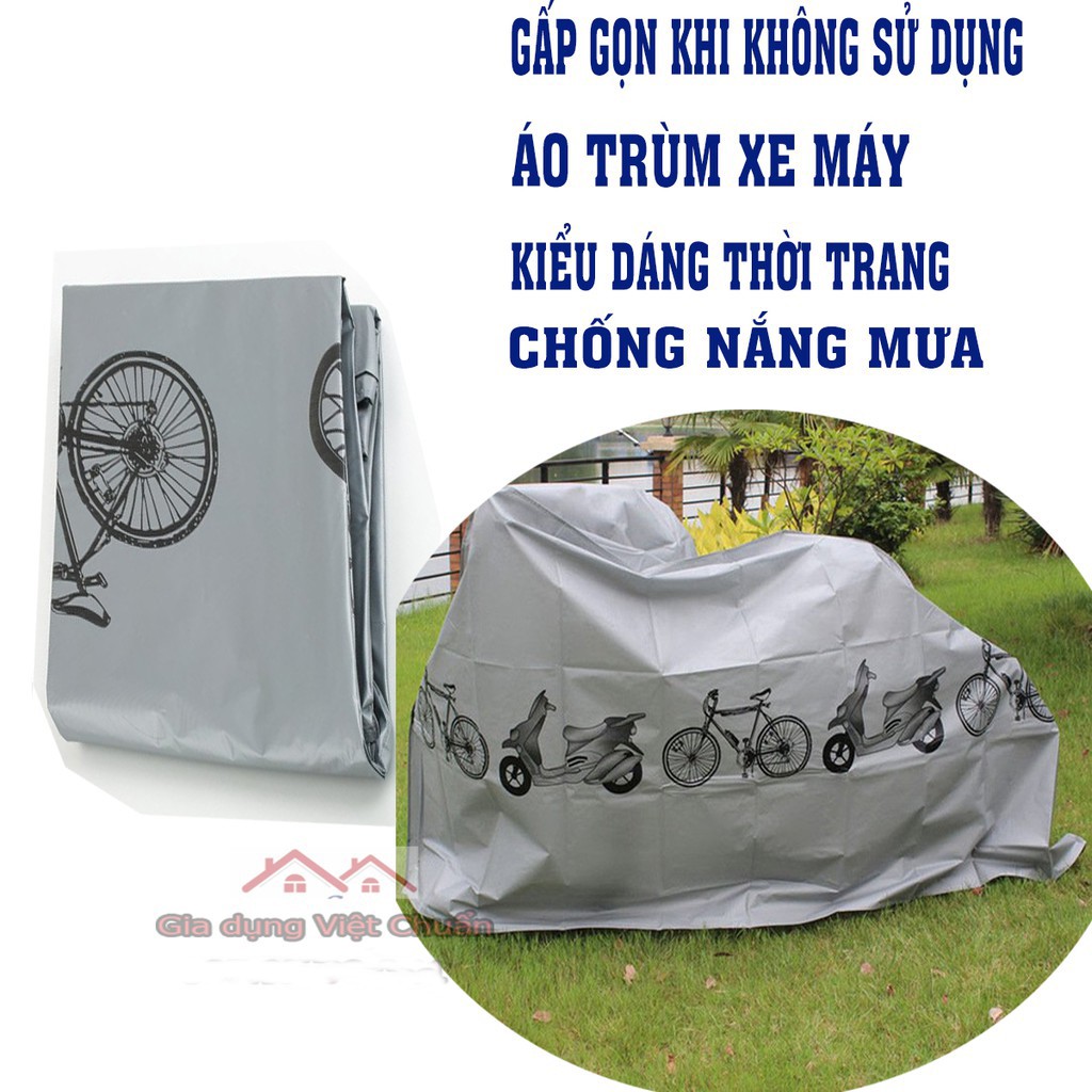 Bạt phủ xe máy cap cấp , áo trùm chống nắng mưa bạt phủ chống thấm sk284