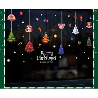 Decal trang trí noel và năm mới merry christmas khổ lớn (Mẫu14)