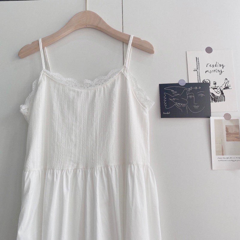 Váy 2 dây mãi ren trắng 🌊 | BigBuy360 - bigbuy360.vn