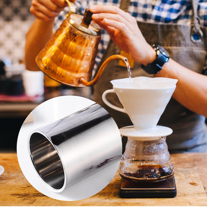 Cốc Uống Bia / Trà Sữa Hai Lớp Bằng Thép Không Gỉ Nhỏ Gọn Dùng Khi Đi Du Lịch