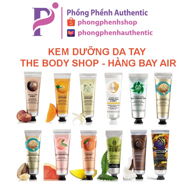 KEM DƯỠNG DA TAY THE BODY SHOP CÁC MÙI - HÀNG BAY AIR - PHỒNG PHỀNH AUTHENTIC
