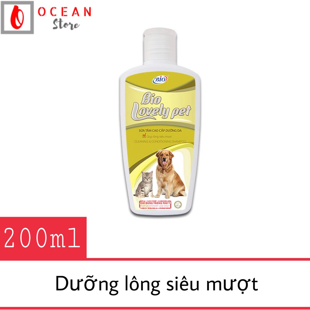 Sữa tắm chuông dưỡng lông, làm mượt lông cho chó mèo Bio Lovely 200ml