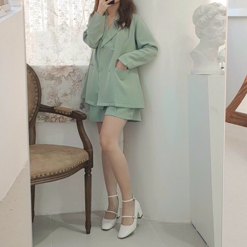 Giày tiểu thư Mary jane 2 quai cài sang chảnh gót 5cm thấp dễ đi siêu xinh