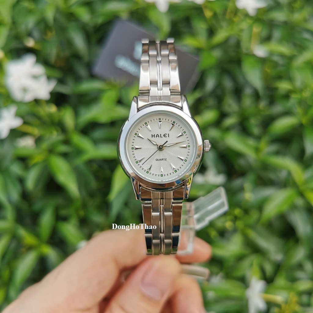 [Mã SKAMCLU8 giảm 10% cho đơn từ 100K] Đồng Hồ Nữ Halei Dây Kim Loại Màu Trắng Bạc Đơn Giản, Trẻ Trung | BigBuy360 - bigbuy360.vn