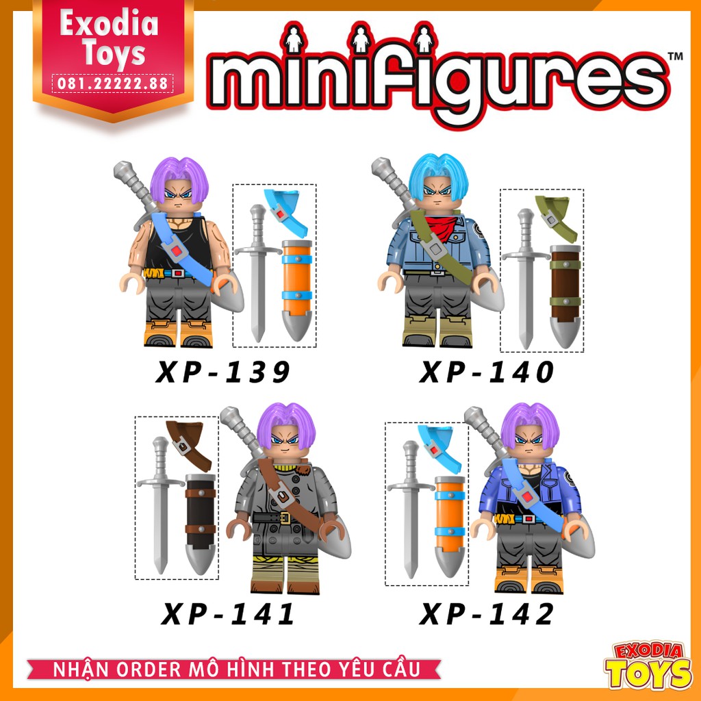 Xếp hình minifigure nhân vật TRUNKS Dragon Ball : 7 viên ngọc rồng - Đồ Chơi Lắp Ghép Sáng Tạo - KORUIT 1020