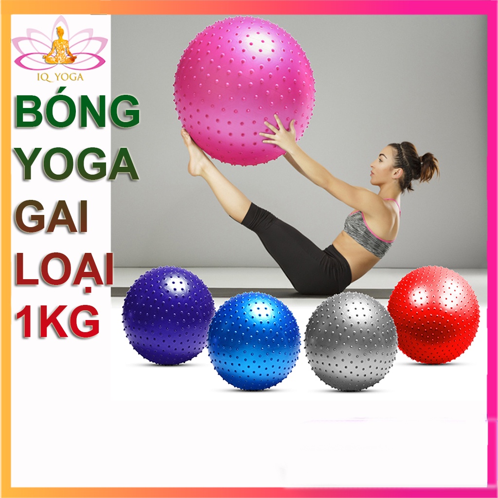 Bóng tập yoga có gai massage loại 1 nặng gần 1kg