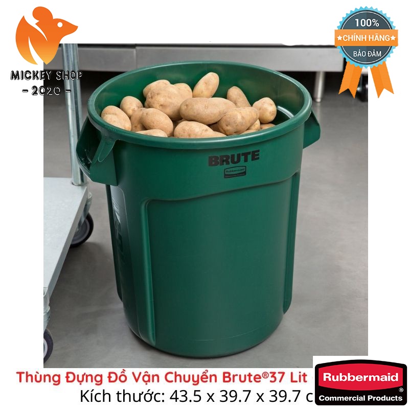 Thùng Nhựa Đa Năng Brute 37 Lit - 10 gallons Cao Cấp RUBBERMAID - CHÍNH HÃNG