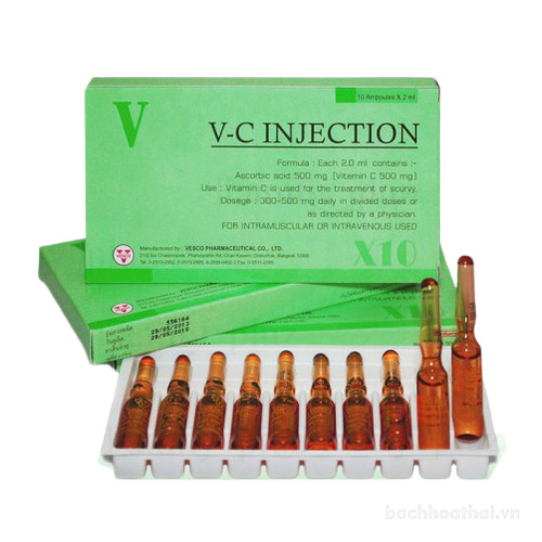 1 Ống ƙích trắŉg vıtamın C ıoo% VC-Injection Thái Lan