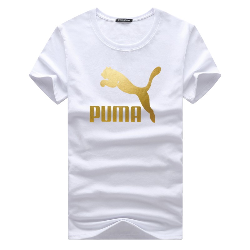 ADIDAS Áo thun tay ngắn in logo Puma phong cách Hàn Quốc thời trang cho nam và nữ