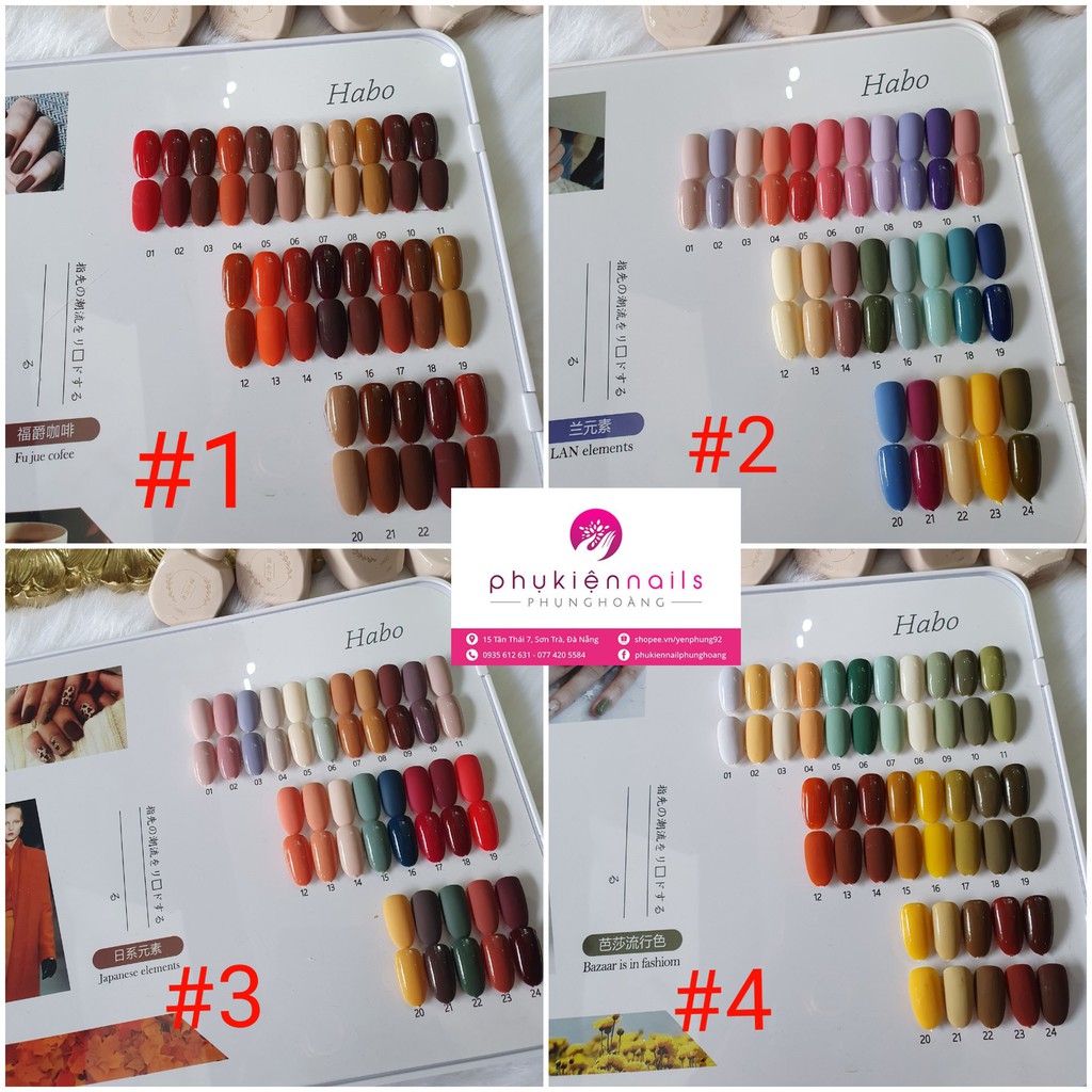 Set Sơn Gel HaBo 24 Màu Mới Nhất