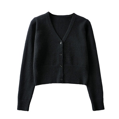 Áo Khoác Cardigan Dệt Kim Cổ Chữ V Thời Trang Cho Nữ