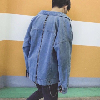 Áo khoác jean zip khoá lưng