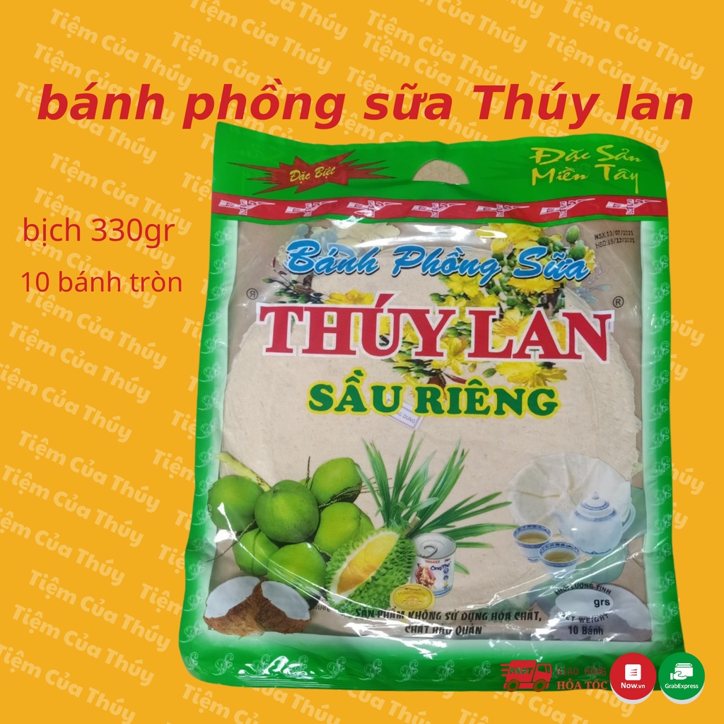 Bánh phồng sữa miền tây bánh tráng sữa vị sữa dừa sầu riêng thơm ngon