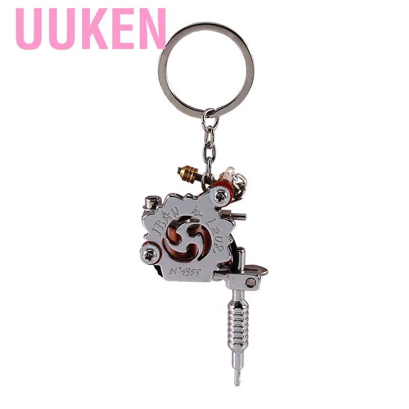 Móc khóa phụ kiện thiết kế hình máy xăm mini chân thực