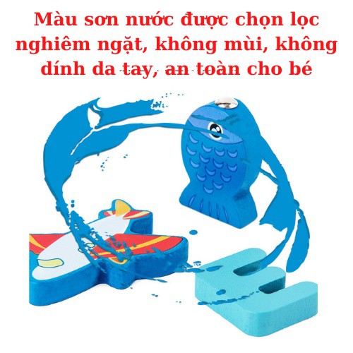 Đồ Chơi Cho Bé Bộ Chữ Cái Câu Cá Xếp Hình Montessori 6 In 1 Phát Triển Trí Tuệ