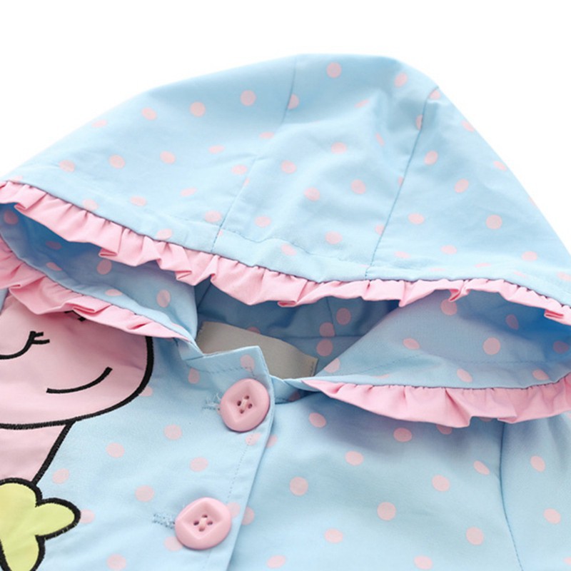 Áo Khoác Có Nón Xinh Xắn Cho Bé Gái