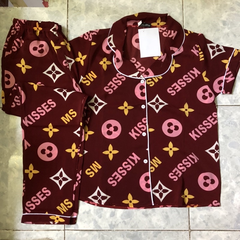 pizama quần dài tay ngắn mango siêu mềm mại mát mẻ (3size) 40-80ki