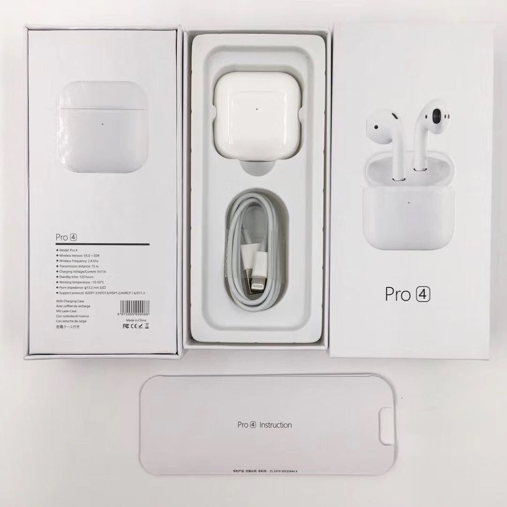 Tai Nghe Không Dây Bluetooth KIMISO Pro 4 TWS 5.0 - Có Mic - Cảm Biến - Định Vị - Đổi Tên