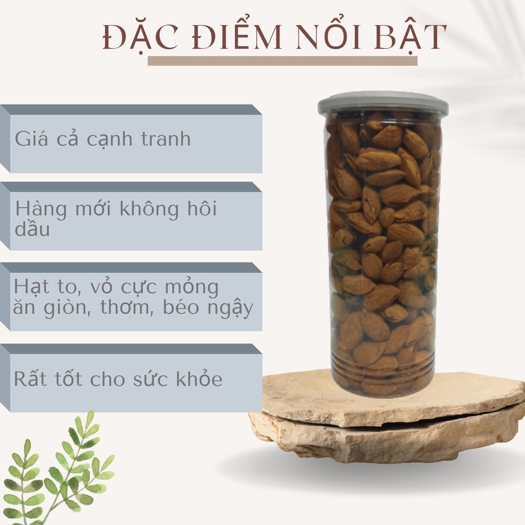 500g Hạnh nhân rang bơ vỏ mỏng mỹ