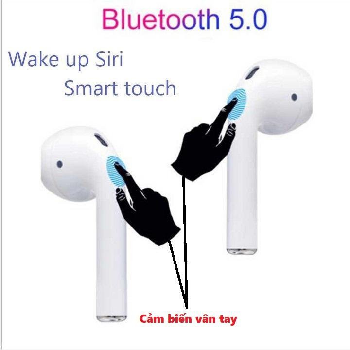 Tai nghe i12 TWS Hàng Loại 1 Công Nghệ Thông Minh Bluetooth 5.0 cho iPhone và Android kèm Hộp sạc