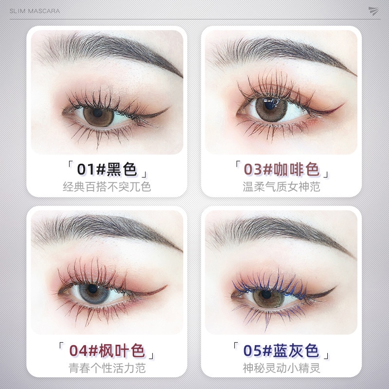 Chuốt mi LIPHOP đầu nhỏ chuốt tơi mascara chuốt dài tự nhiên không thấm nước nhiều màu