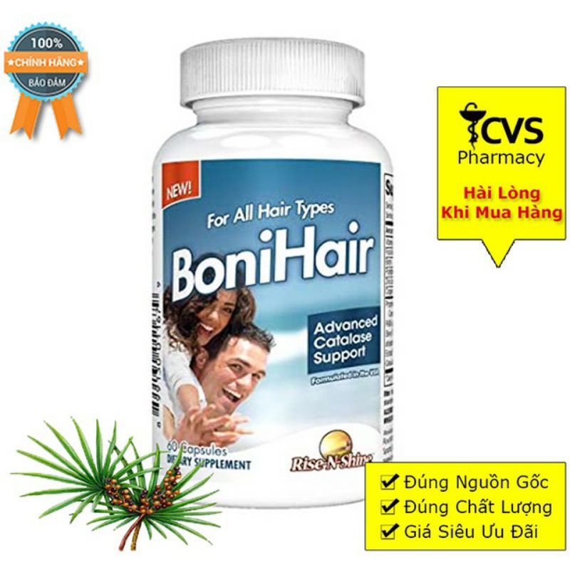 ✅BoniHair USA - Viên uống ngăn ngừa bạc tóc, rụng tóc.