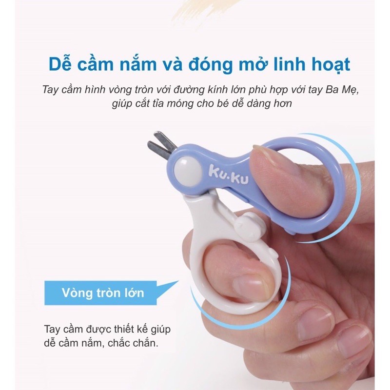 Kéo cắt móng tay an toàn cho bé KU.KU Duckbill KU3034 và KU3035