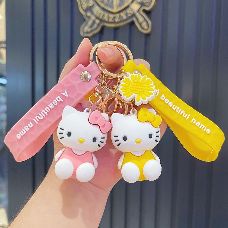 Móc Chìa Khóa Hello Kitty Xinh Xắn,Chất Liệu PVC Cao Cấp
