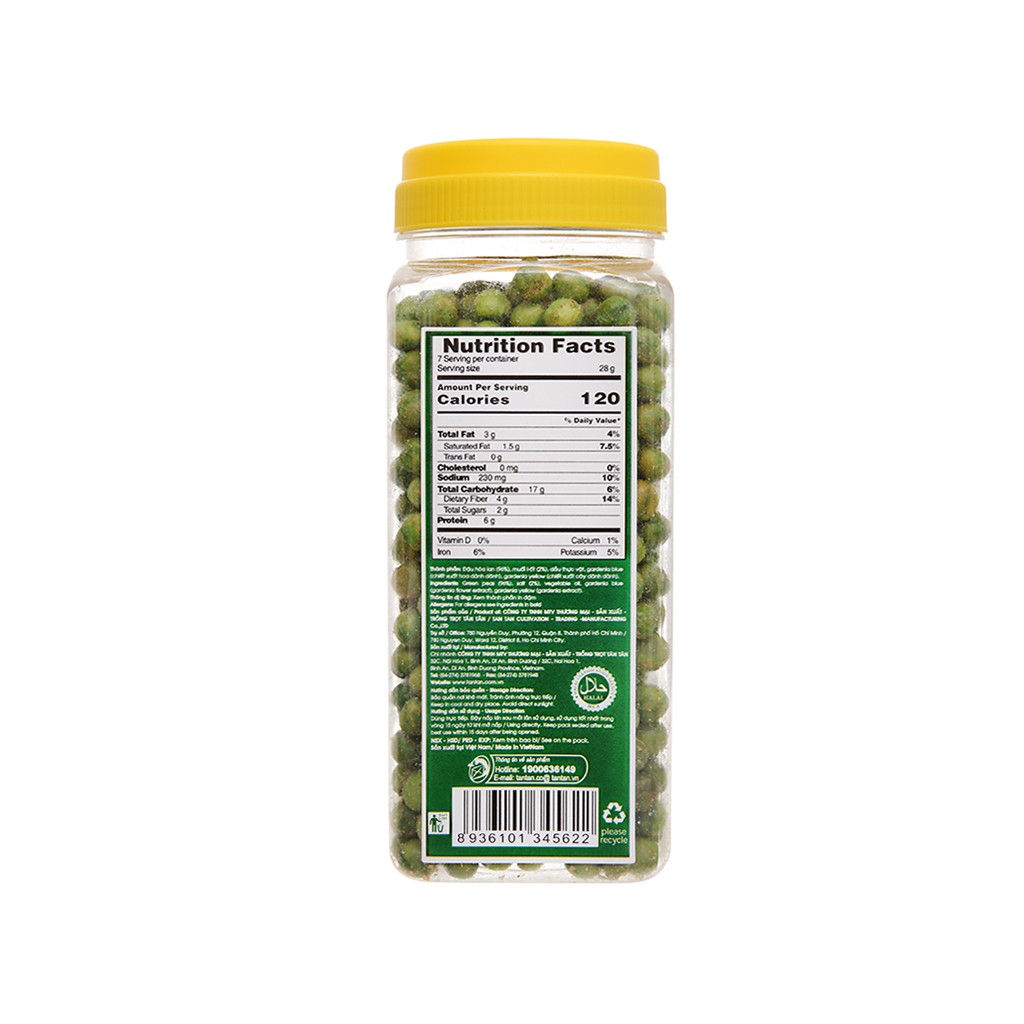 Đậu hòa lan muối Tân Tân hũ 190g