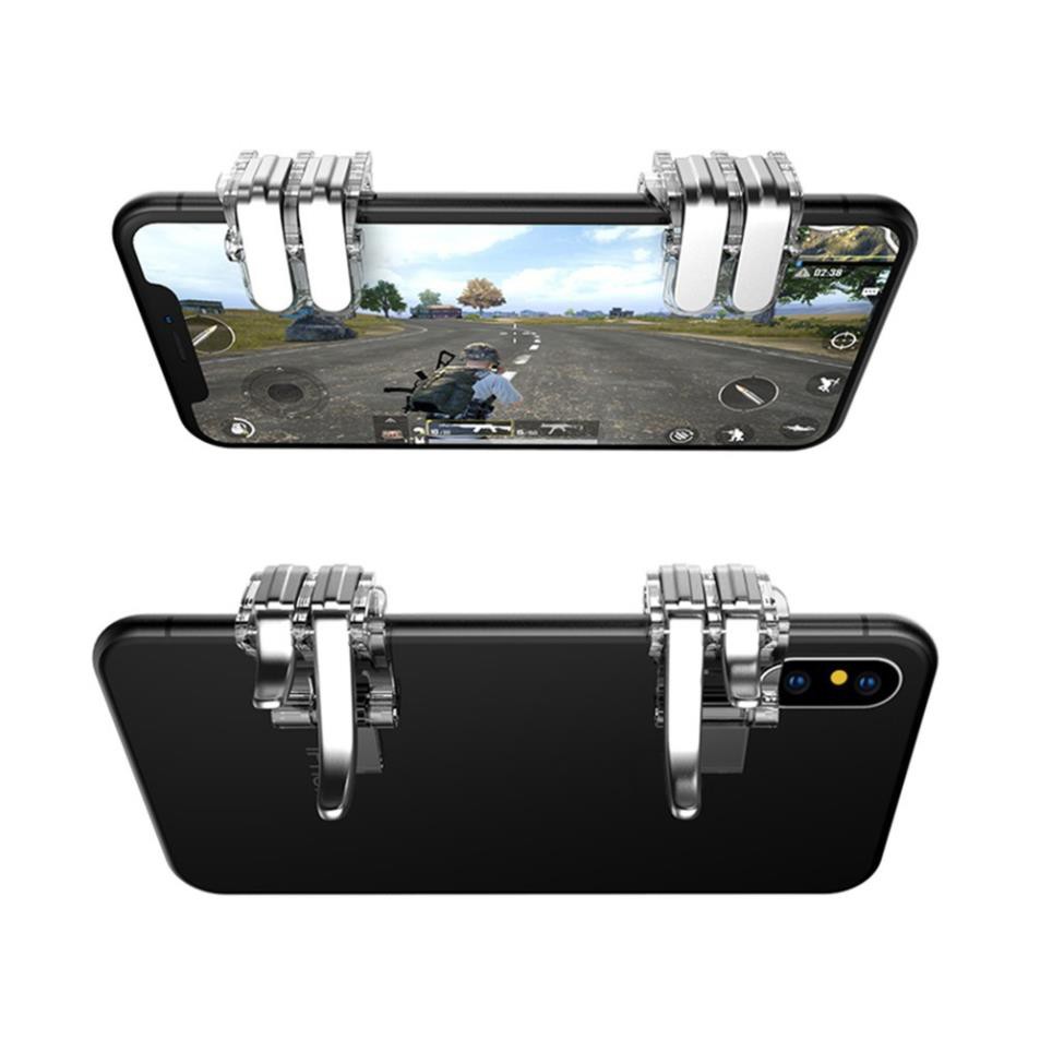 Bộ 02 gamepad nút hỗ trợ chơi game PUBG Hot WH6 hiệu HOTCASE hỗ trợ 6 ngón tay cùng lúc cho điện thoại máy tính bảng