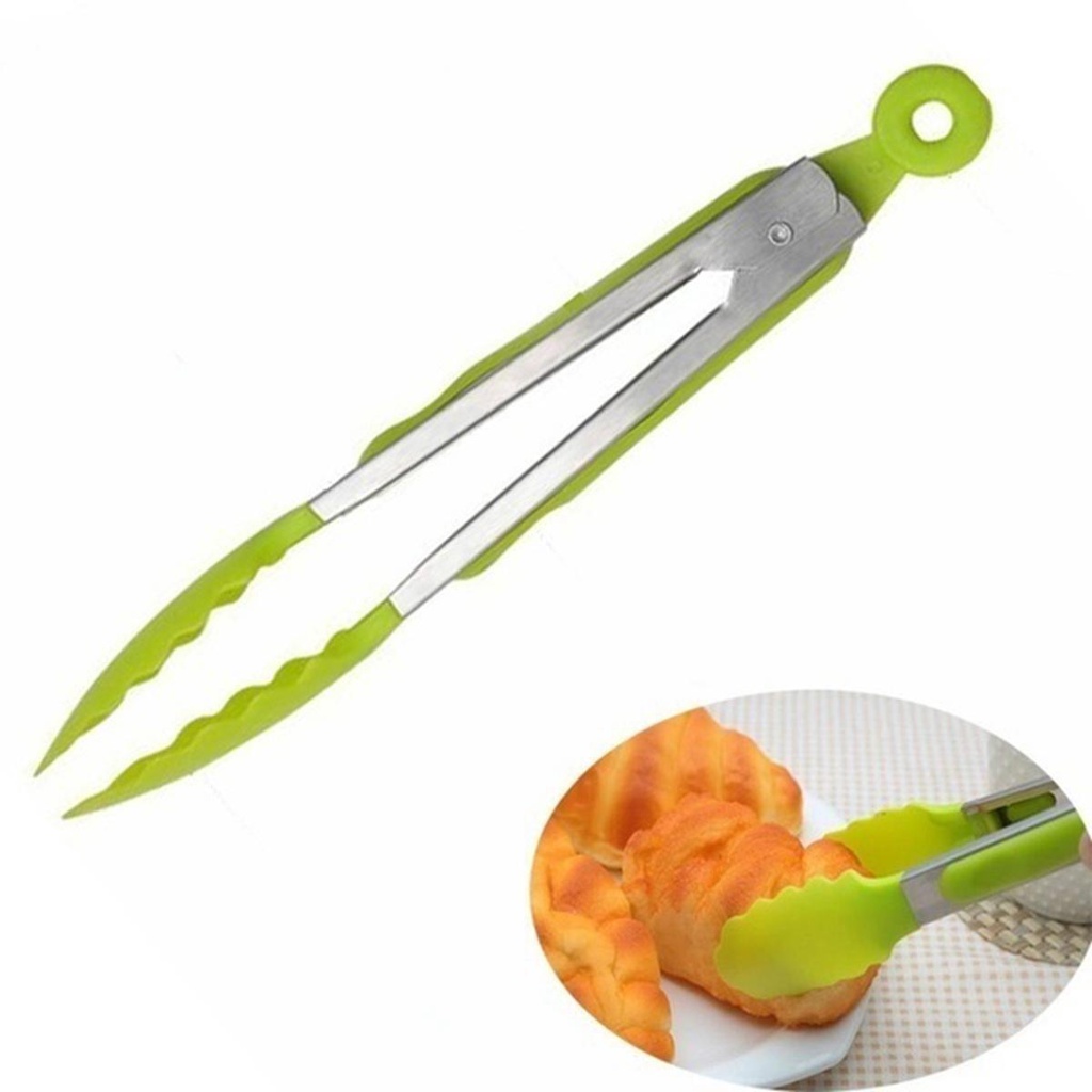 [COD] Kẹp Gắp Thức Ăn Chịu Nhiệt Bằng Thép Không Gỉ 9 / 12 inch
