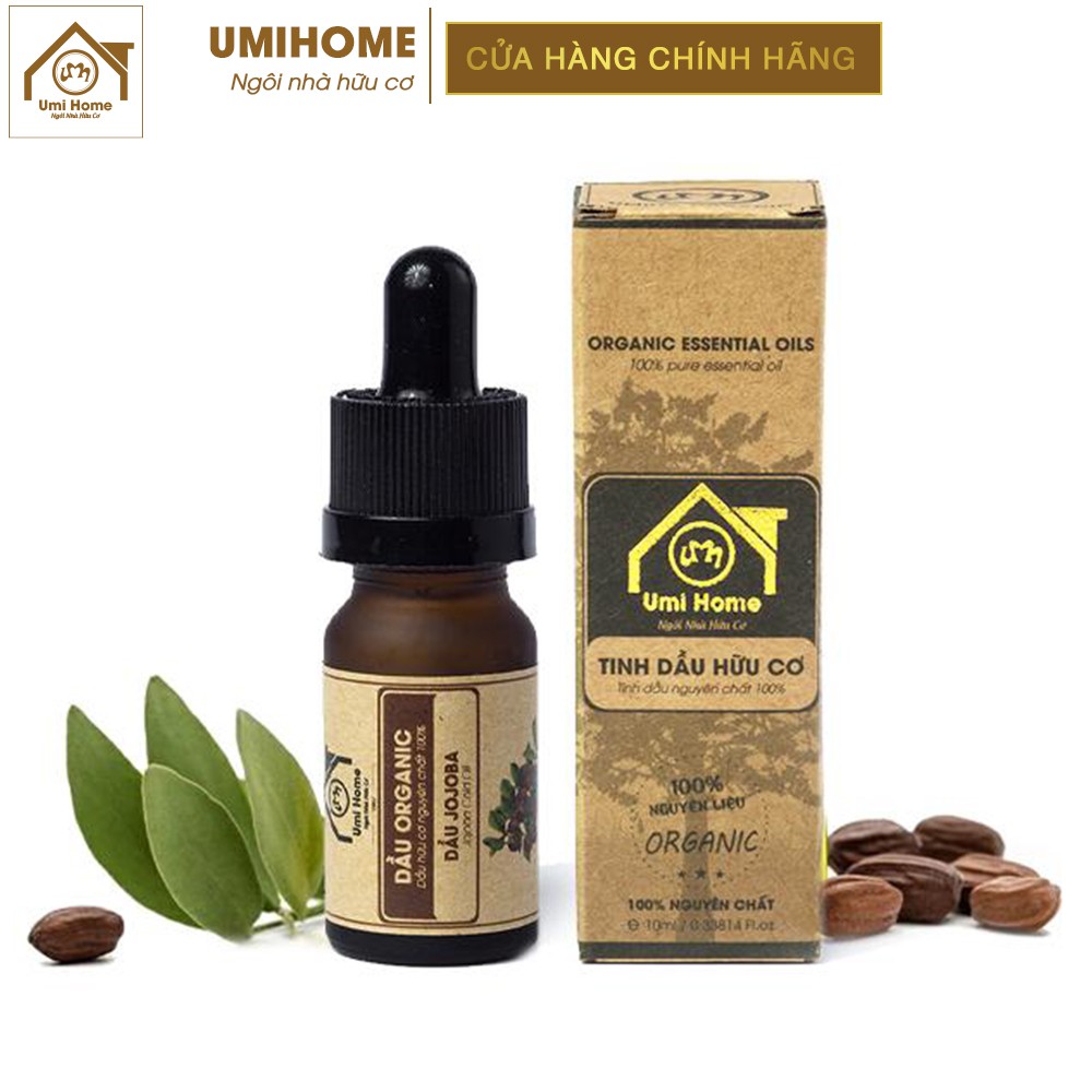 Dầu Jojoba hữu cơ UMIHOME nguyên chất | Jojoba oil 100% Organic 10ML