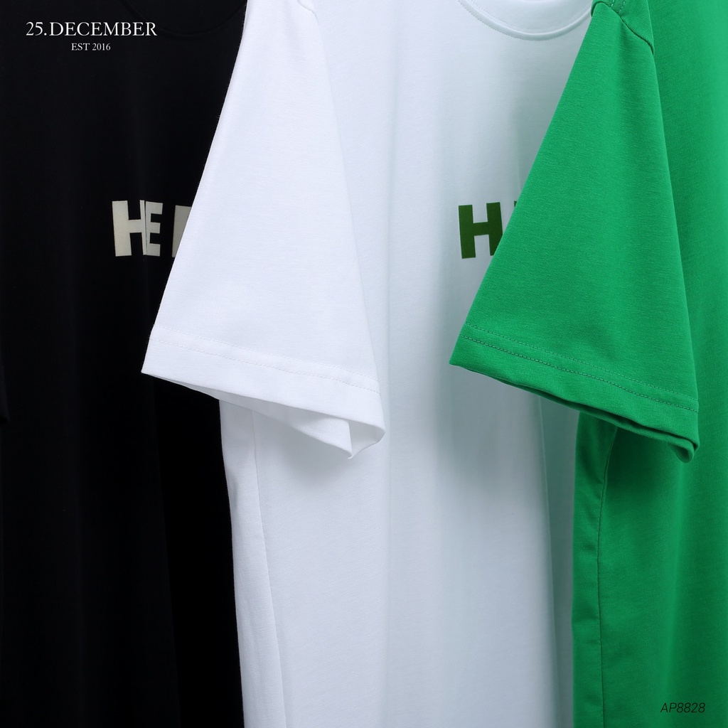 Áo phông chất cotton, họa tiết chữ Hero - 25.December AP8828