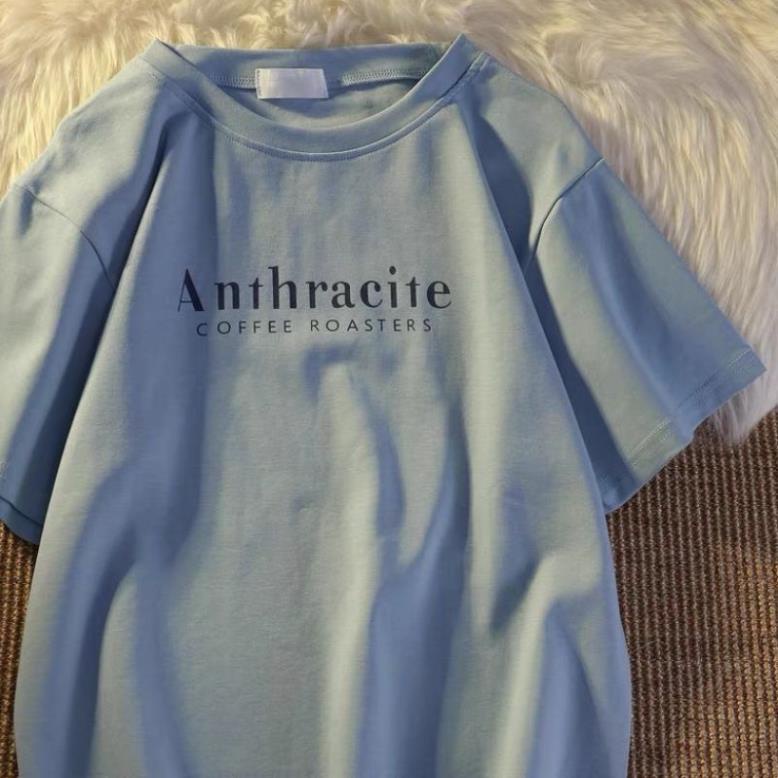 Áo thun cotton tay lỡ form rộng nam nữ in dòng chữ Ant