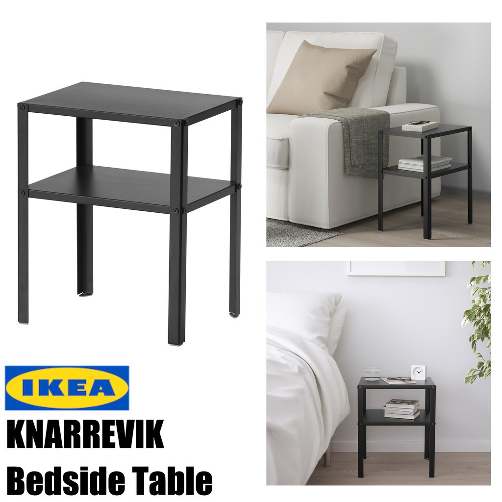 BÀN ĐẦU GIƯỜNG KNARREVIK IKEA - ĐEN 37x28 cm
