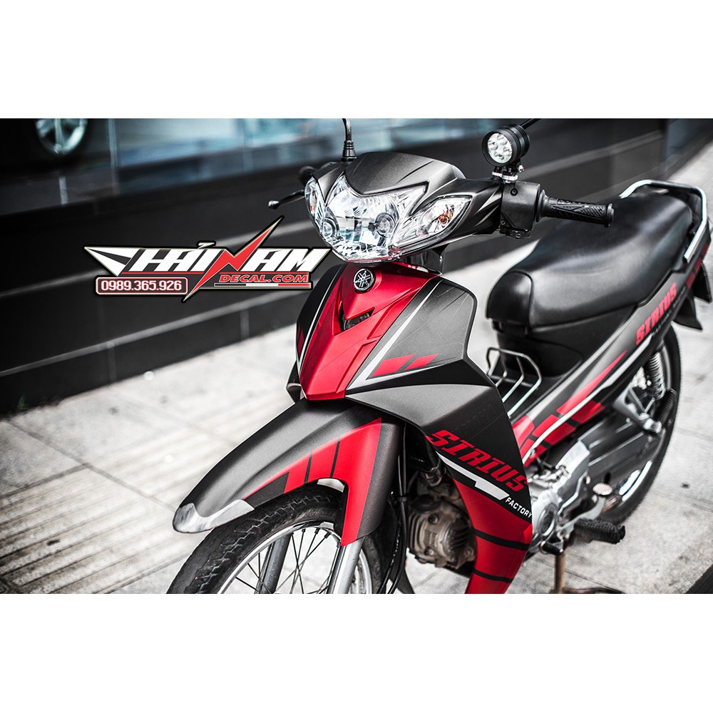 TEm Trùm Sirius Đen Đỏ Factory Racing