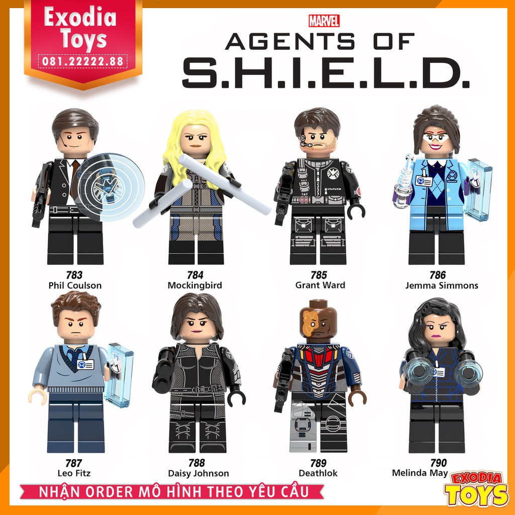 Xếp hình Minifigure Nhân vật đội đặc nhiệm SHIELD : Agents of SHIELD - Đồ Chơi Lắp Ghép Sáng Tạo - XINH X0182