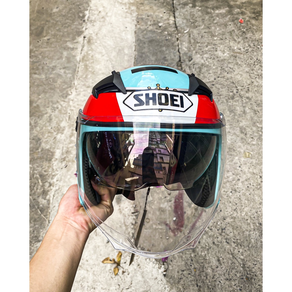 NÓN BẢO HIỂM 3/4 ROYAL M268 TEM LEOPARD DÁN LOGO SHOEI