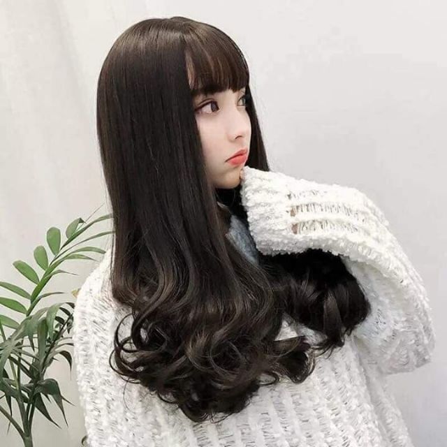 Tóc giả nguyên đầu xoăn ❤️❤️ FREESHIP ❤️❤️ nguyên đầu xoăn đuôi lửng kèm lưới tóc