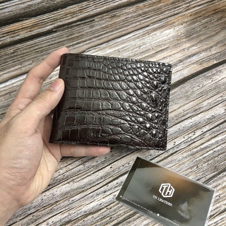 Ví Da Cá Sấu 1 Mặt, Bóp Nam Da Cá Sấu Thật, Dáng Ngang