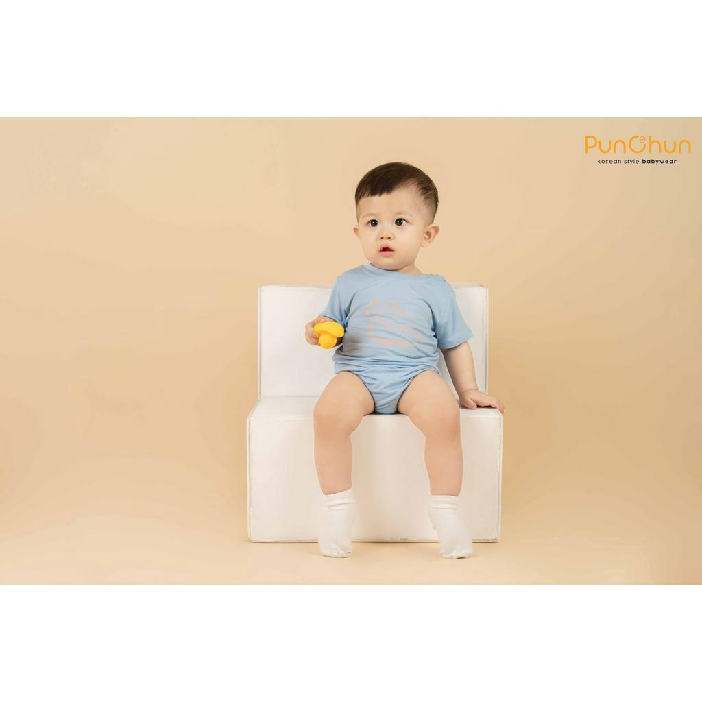 BODYCHIP CỘC TAY PUNCHUN CHO BÉ 0-3M,3-6M,6-9M,9-12M CHẤT COTTON LẠNH MỀM MÁT