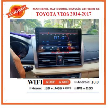 BỘ Màn hình Android+mặt dưỡng+giắc zin theo xe Ô TÔ VIOS 2014 – 2017,Sử dụng Tiếng Việt,TẶNG và Cài sẵn các PM MIỄN PHÍ.