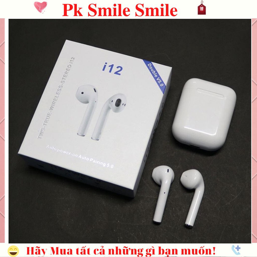 Tai Nghe Bluetooth Airpod i12(nhiều màu)TWS Cảm Biến Vân Tay (có Ảnh + Video)